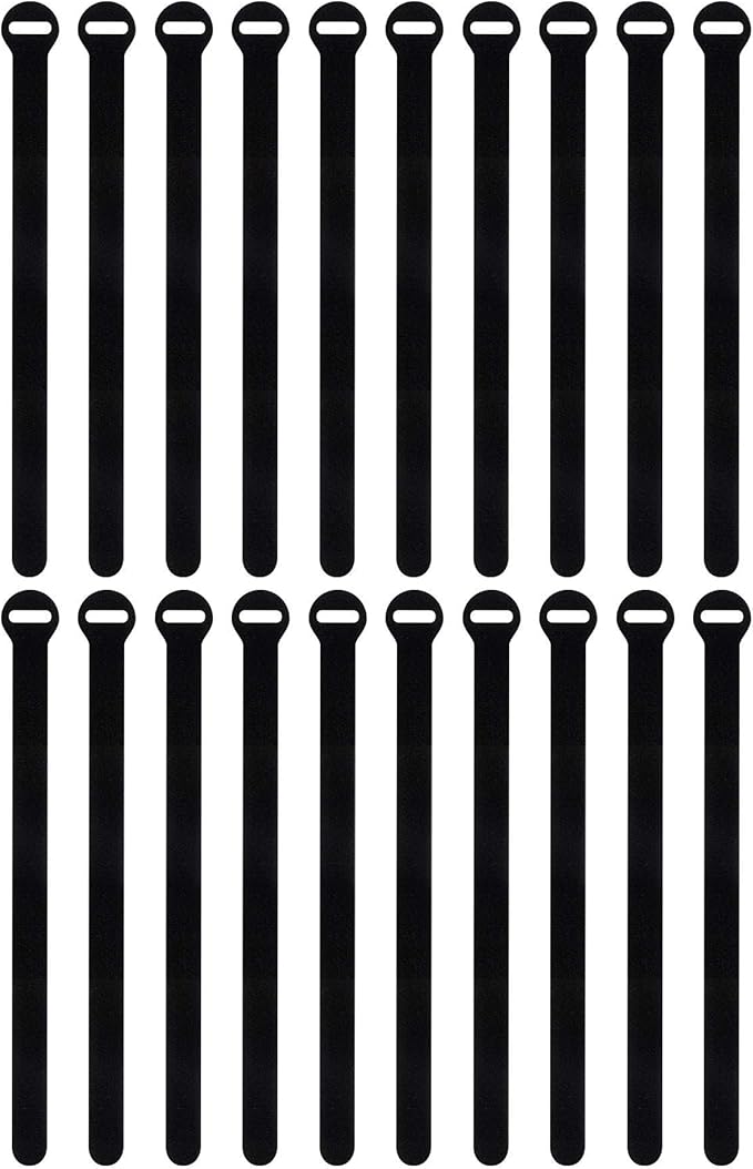 Self-Gripping Cable Ties by Wrap-It Storage - 12" (20-pack) Black