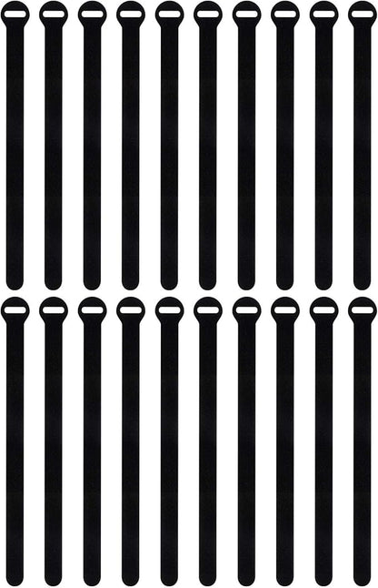 Self-Gripping Cable Ties by Wrap-It Storage - 12" (20-pack) Black