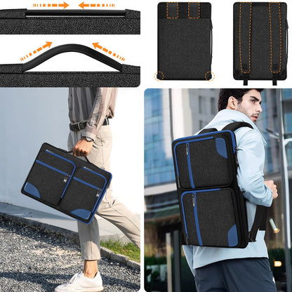 ZINZ 360 Protective Laptop Case 15" 15.6" 16" Sleeve, Water-Resistant Handbag with Straps Compatible with 16" MacBook Neo, MacBook Pro Air 16"/15", XPS 16" and Most 15" 15.6" 16" Notebooks,B01BL02