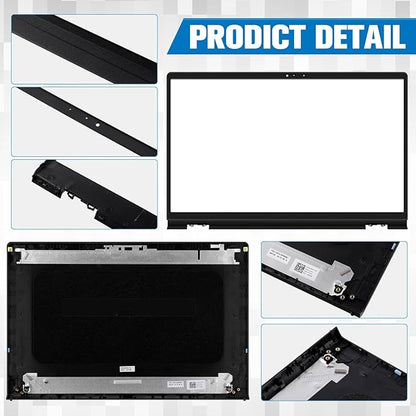 Konohan 4 Pack Replacement LCD Back Laptop Computer Replacement Parts Cover Top Case Lid Front Bezel with Hinges Compatible with Dell Inspiron 15 3510 3511 3515 3520 3525 00WPN8