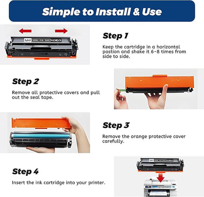 414A 414X Black Toner Cartridge - with Chip Replacement for HP 414A 414X W2020A,for HP Color Laserjet Pro MFP M479fdw M479fdn M479fdw M454dw M454dn Printer Ink, 2 Pack No Fading,No Streak
