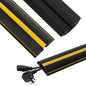 Floor Cord Cover 4.1Ft Heavy Duty PVC Floor Cable Protector Electric Cord Hider Cable Management Floor Strip Extension Cord Covers Cable Raceway for Wires on Floor Inner Channel 1.36" W x 0.43" H