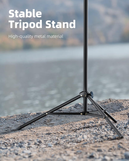 Weilisi 10.2" Ring Light with 69" Tripod Stand and Phone Holder Kit, Full-Screen Zoom Light for Video Recording, Makeup, Live Stream, Dimmable LED Selfie Ring Light Tripod for iPhone with Remote