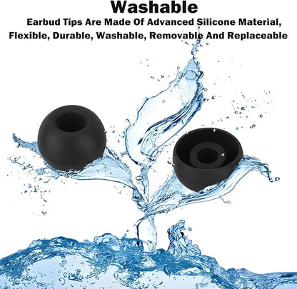 Earbud Tips - 9 Pairs, Compatible with Powerbeats 2/3, LG, Samsung - Black