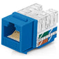 Everest 90 Degree RJ45 Cat6A Keystone Jacks Slim Profile 20-Pack Yellow