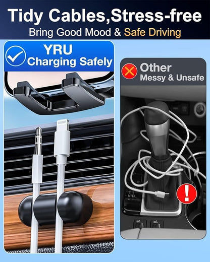 【2025 Military-Grade】Phone Holders for Your Car【Upgraded 90+LBS Strongest Suction & Clip】Cell Phone Mount Dashboard Windshield Vent Truck Automobile Cradle for iPhone 16 Pro Max 15 14 13 Android,Black