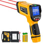 -58°F to 3992°F High-Temp Temperature Gun, Industrial IR Thermometer Gun High Precision Triple Laser Non-Contact Pyrometer Termometer for Furnace, Kiln, Forge, Furnace, Engine, HVAC