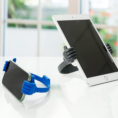Honsky Thumbs-up Cell Phone Stand Holder,Tablet Stand Cradle for Desk Desktop Smartphone Cellphone Mobile Phone,Tablets - Universal, Adjustable Flexible,Blue