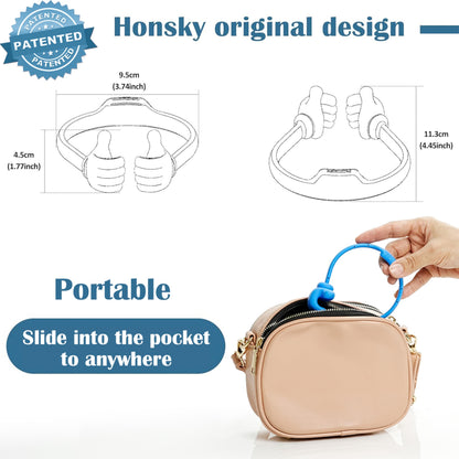 Honsky Cell Phone Stand Holder, Thumbs Up Lazy Phone Stand, Universal Adjustable Flexible, Cute Perfect Valentine's Day Gifts for Him/Her,Gifts for Couples, Compatible with Cell Phones,Flag Blue