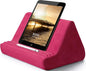 Rose Red Soft Tablet Pillow - Adjustable Stand for iPads & More, Lazy Holder with Pocket