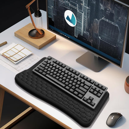 Computer Keyboard Stand with Wrist Rest Support Pad, 02-Black