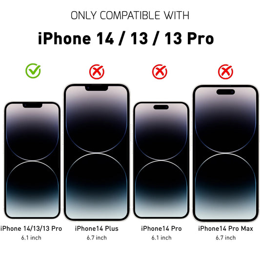MASETECH iPhone 14/13/13 Pro Screen Protector Tempered Glass and Installation Tool Compatible with Apple 2022 (2 Pack)