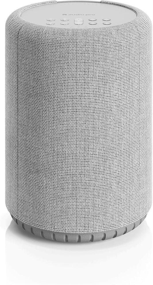 Audio Pro A10 MKII Wireless Multiroom Speaker, WiiM Edition | High Fidelity, Bluetooth, WiFi | Compatible with AirPlay 2, Google Cast, Siri, WiiM Home App, Stream Spotify, Tidal & More, Light Gray