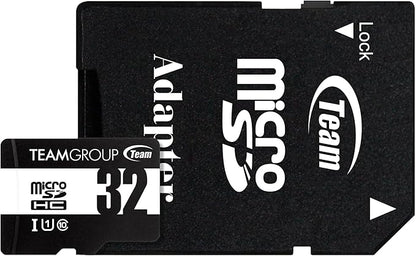 TEAMGROUP Micro 32GB x 10 Pack UHS-I U1 Class 10 SDHC SDXC Read Speed up to 100MB/s High Speed Flash Meomry Card with Adapter for Camera, Surveillance, Full HD Shooting TUSDH32GCL10U66