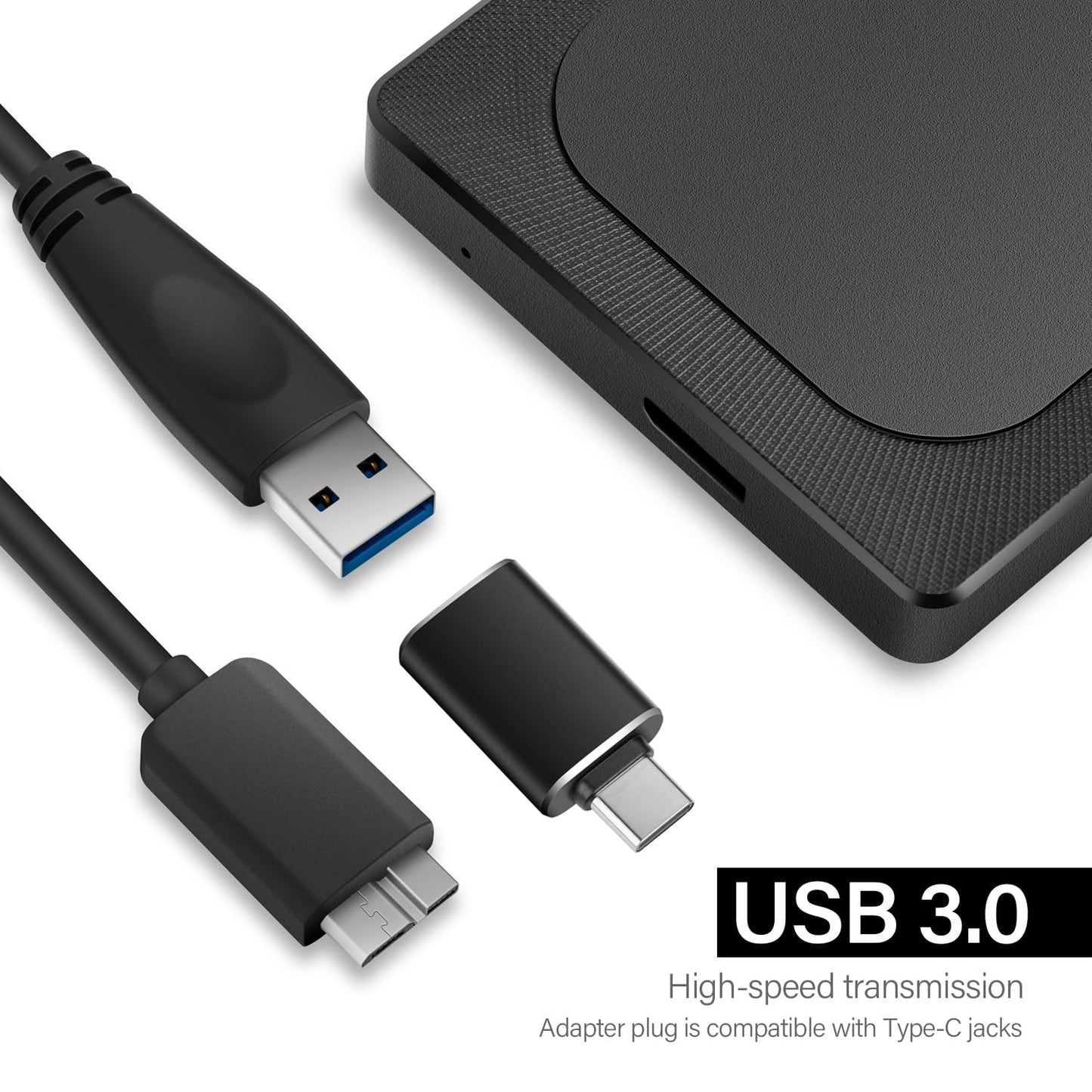 Aiolo Innovation 500GB External Hard Drive Ultra Slim Portable HDD-USB 3.0 for PC, Mac, Laptop, PS4, Xbox one,Xbox 360 HD-A4