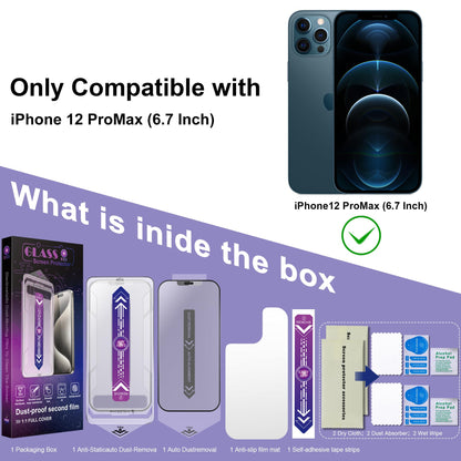 CHRYSHA 2-Pack Matte Screen Protector for iPhone 12 Pro Max 6.7-Inch, Auto Dust Removal, No Bubbles, High Definition Clear, Easy Installation