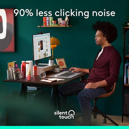 Logitech Signature Plus M750 L Wireless Mouse - for Large Hands, SmartWheel, Bluetooth, Multi Device, 24-Month Battery, Silent Clicks, Customizable Side Buttons, Contoured Shape - Graphite