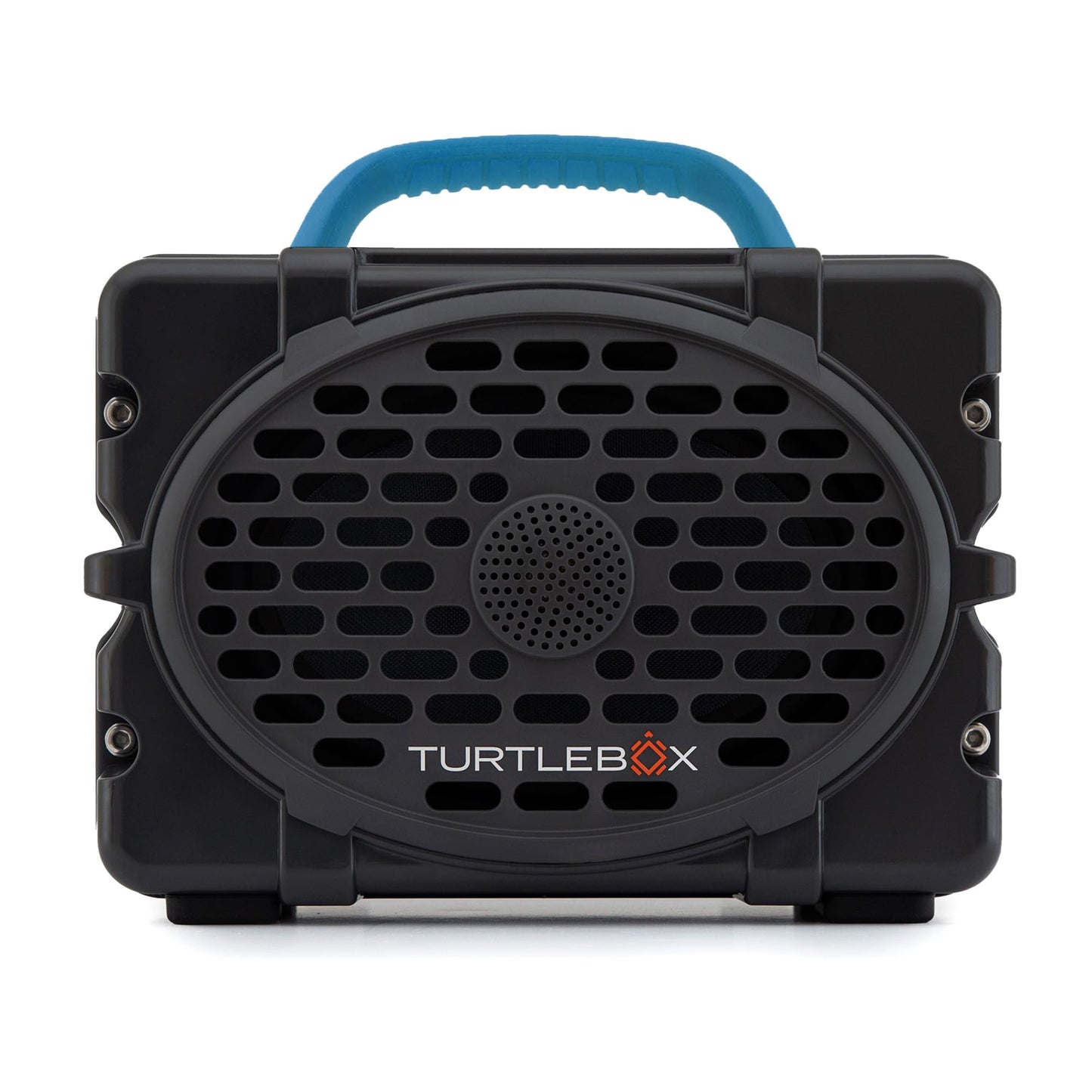 Turtlebox Original Gen 3: Portable Outdoor Bluetooth Speaker – Ultra-Loud (120dB), Waterproof (IP67), Rugged, Impact-Resistant, 3-Day Battery | Party Mode: Unlimited Pairing Stereo, Gray/Electric Blue