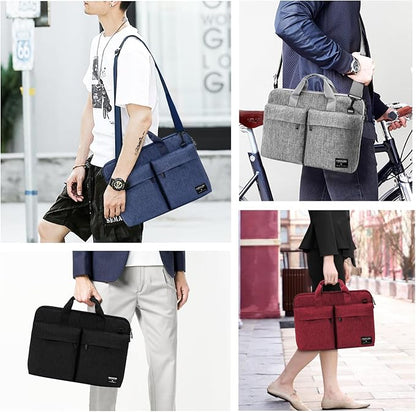 KINGSLONG Slim 17.3 inch Laptop Bag Sleeve Carrying Case with Shoulder Strap, Notebook Ultrabooks Computer Handbag Cover for Men Women Fit for Acer Asus Lenovo HP Toshiba Blue