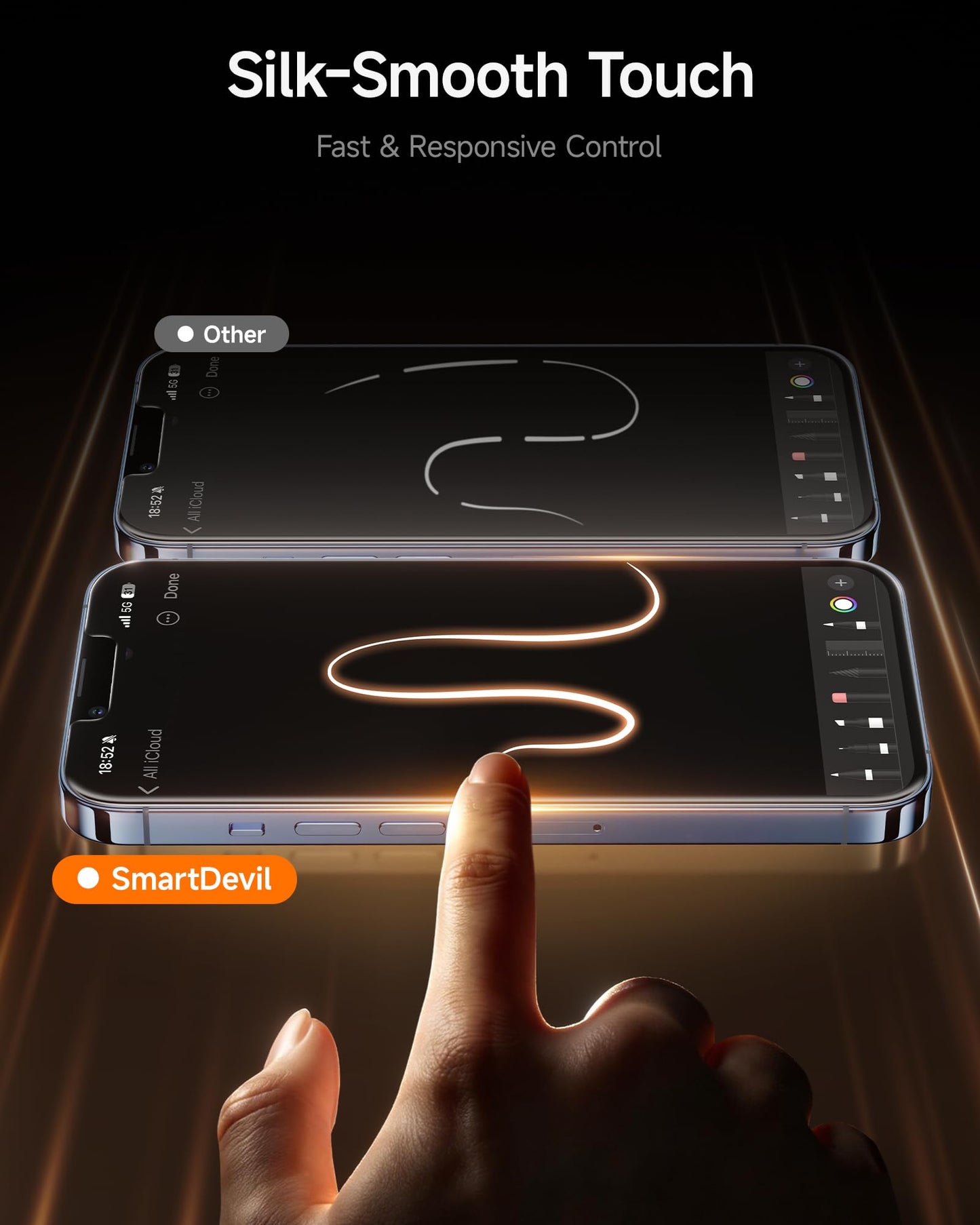 SMARTDEVIL 2 Pack for iPhone 13 Pro Max/iPhone 14 Plus Screen Protector