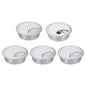 uxcell 5 Pcs 50mm (1.97 Inch) Desk Grommet, Plastic Cable Hole Cover, Wire Cord Cable Organizer for Home Office Computer Desk Cabinet, Silver