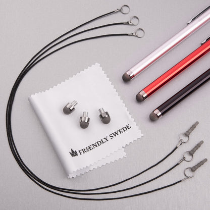 The Friendly Swede Stylus Pen for Touchscreen with Replaceable Thin Tips