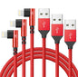 90 Degree iPhone Charger 6FT [Apple MFi Certified] 3Pack USB C to Lightning