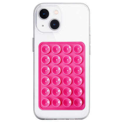 Anteel Silicone Suction Phone Case Mount, Non Slip Sticky Phone Grip for Cellphone, Silicon Adhesive Suction Cup Phone Mount, Strong Grip Holder for Selfies and Videos (Rose)