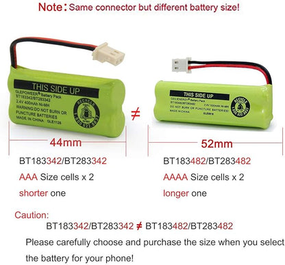 BT183342 BT283342 BT166342 BT266342 BT162342 BT262342 Battery Compatible with CS6114 CS6419 CS6719 EL52300 CL80111 Cordless Handset Phone (Pack of 3)