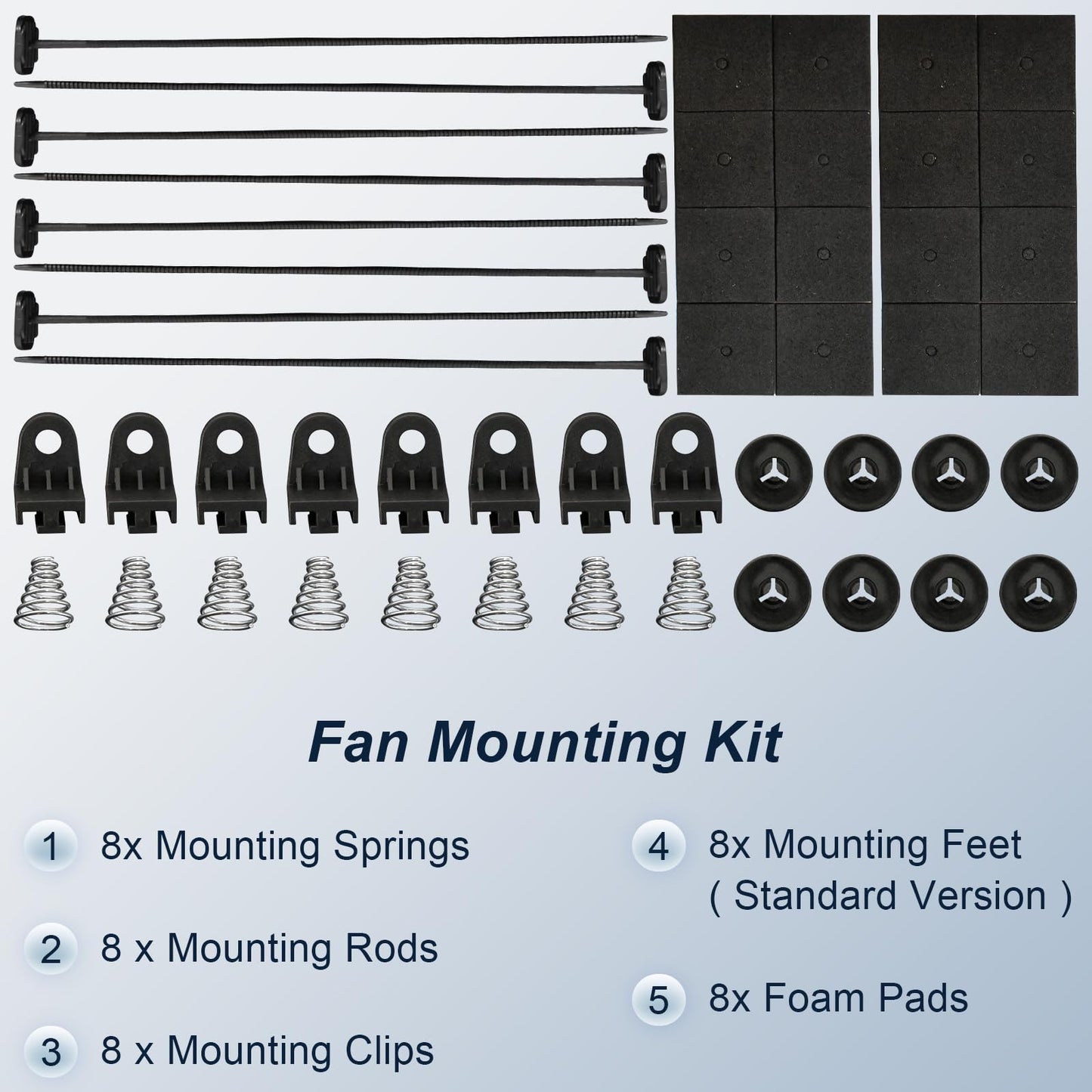 MuHize 2 Pack 7 Inch Slim Radiator Fan 12V 80W 800 CFM Cooling Fan w/Mount