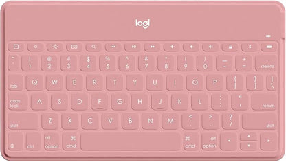 Logitech Keys-to-Go Super-Slim and Super-Light Bluetooth Keyboard for iPhone, iPad, Mac and Apple TV, Including iPad Air 5th Gen (2022) - Blush Pink