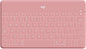 Logitech Keys-to-Go Super-Slim and Super-Light Bluetooth Keyboard for iPhone, iPad, Mac and Apple TV, Including iPad Air 5th Gen (2022) - Blush Pink