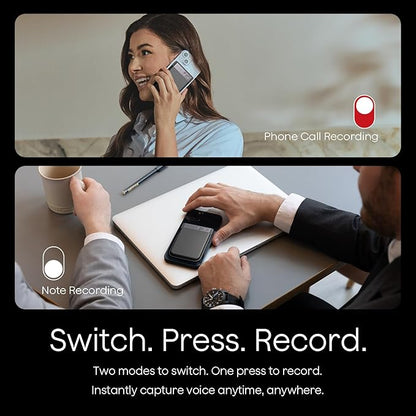 Plaud Note AI Voice Recorder, Voice Recorder w/Case, App Control, Transcribe & Summarize with AI Technology, Support 112 Languages, 64GB Memory, Audio Recorder for Lectures, Meetings, Calls, Black