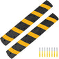 Orangestar Speed Bumps 2-Pack, 6FT Heavy Duty Rubber Driveway Bump with 8 Screws for Asphalt, Concrete, Gravel, 2-Channel Cable Protector