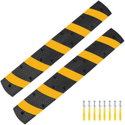 Orangestar 2-Pack 6FT Speed Bumps with 8 Bolts