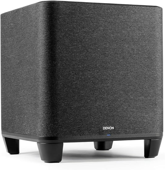Denon Home Subwoofer – Home Theater Subwoofer with Deep, Powerful Bass, 8" Bass-Reflex Woofer, Wireless Streaming, Pair 150/250/350 Speakers & Sound Bar, Multi-Room Support, Black