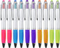 Stylus Pens 2-in-1 Ballpoint Pen 1.0mm Medium Point Pens with Crystals for Women Black Ink Pen with Stylus Ball Point Pen with Comfort Grip for The iPad, 10-Count