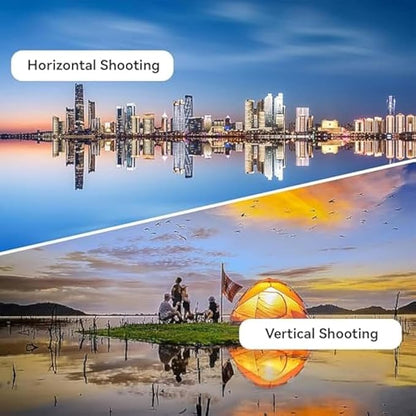 Mirror Effect Lens - Capture Stunning Reflections Instantly, Smartphone Camera Mirror Reflection Clip Kit, Mirror for Phone to Use Back Camera, for Travel Photography (Black)