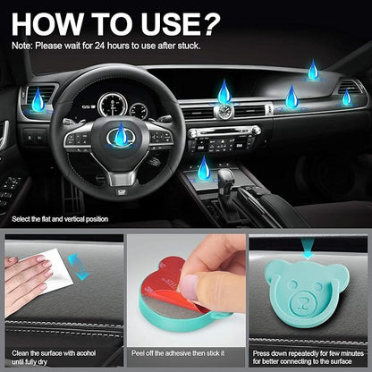 TOPGO Socket Car Mount for Phone Holder Cute Bear Style Silicone Grip Stand with Phone line Clasp for Collapsible Socket User Used on Dashboard, Home, Office, Kitchen, Desk, Wall (Color) 3 Pack