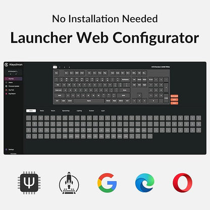 Keychron K10 Full Size Layout White LED Backlit Hot-Swappable Mechanical Keyboard for Mac Windows, 104-Key Bluetooth Wireless/USB Wired Computer Keyboard with Keychron Super Red Switch(Version 2)