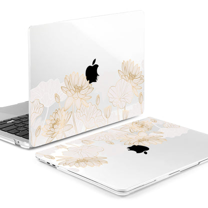 Batianda Case for MacBook Air 15" with M5 M4 M3 M2 Chip, Golden Lotus