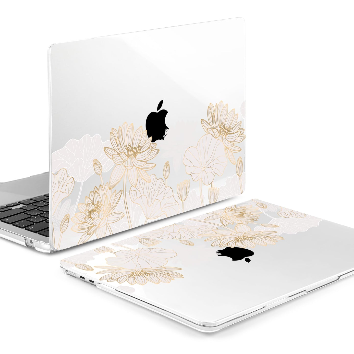 Batianda Case for MacBook Air 15" with M5 M4 M3 M2 Chip, Golden Lotus