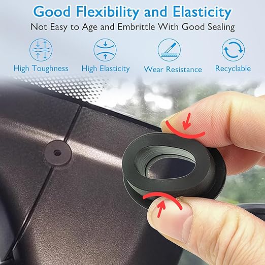 15 Pcs1/2" Drill Hole, 5/16" ID Silicone Rubber Grommets for Wiring, Automotive Firewall Hole Plug Top Hat Metal Wall Drywall Grommets for Vinyl Tubing in Hydroponic Irrigation Systems