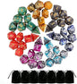 7 Sets (49PCS) Polyhedral Dice Set for Dungeons & Dragons/RPG, Complete D&D/DND Dice Sets (D20, D12, D8, D6, D4 & 2×D10 [0-9 & 00-90]) with 7 Pouches