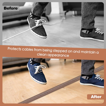 EYAYEN Floor Cord Cover for Wires on Floor Self Adhesive Cord Hider