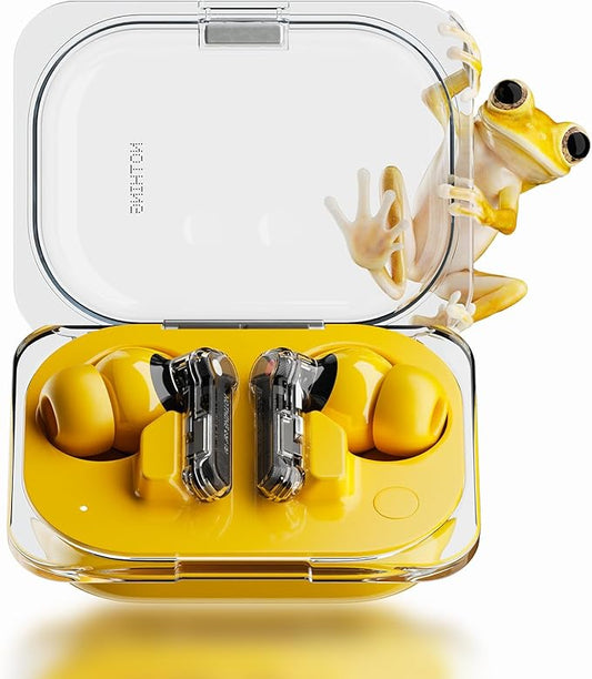 Nothing Ear (a) Wireless Earbuds, 45dB Hybrid Noise Cancelling Earbuds, Hi-Res Audio, Advanced Equaliser, Dual Connect, 6 Mics, 42.5H Playtime Ear Buds Wireless Bluetooth, Yolk