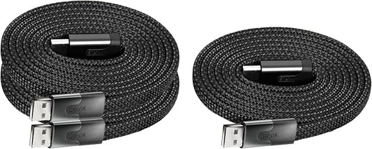 Statik MagStack Slim - USB to USB C Cable, Magnetic Anti Tangle Flat A to Type C Charger Fast Charging Cord, Magnetic Charging Cable, Compatible with iPhone, iPad & Android, 27W 3FT, 3-Pack