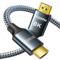 ARISKEEN 8K HDMI Cable 13 FT, 48Gbps High Speed HDMI 2.1 Cable, 8K 60Hz, 4K 120Hz 144Hz Braided HDMI Cord - 13 Feet
