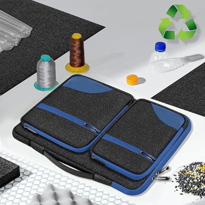 Hseok Laptop Sleeve 15 15.6 16 inches Case Protective PC Briefcase for Commuting and Business Trip，Blue
