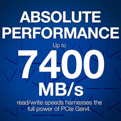Seagate Game Drive PS5 NVMe SSD for PS5 2TB Internal Solid State Drive - PCIe Gen4 NVMe 1.4, Officially Licensed, Up to 7300MB/s with Heatsink (ZP2000GP3A1001)